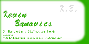 kevin banovics business card